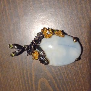 Blue opal pendant